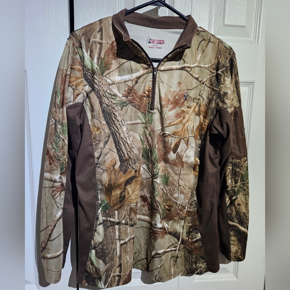 ROCKY Realtree Camo Hunting Long Sleeve | Scent Blocking Size Large